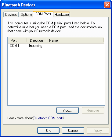 Bluetooth ActiveSync-Anleitung aufgrund von Windows XP Service Pack 3