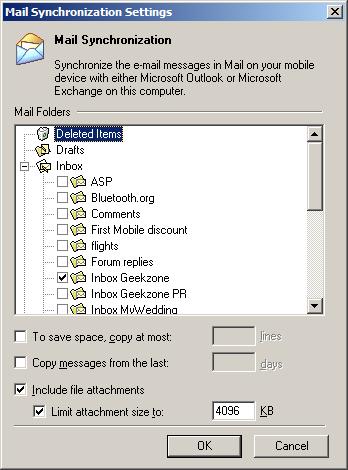 ActiveSync Inbox Configuration