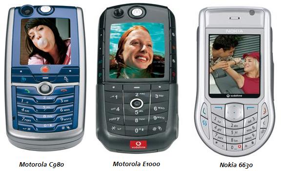 Motorola C980 Morotola E1000 Nokia 6630