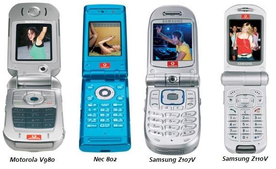 Motorola V980 Nec 802 Samsung Z107V Samsung Z110V