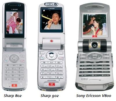 Sharp 802 Sharp 902 Sony Ericsson V800