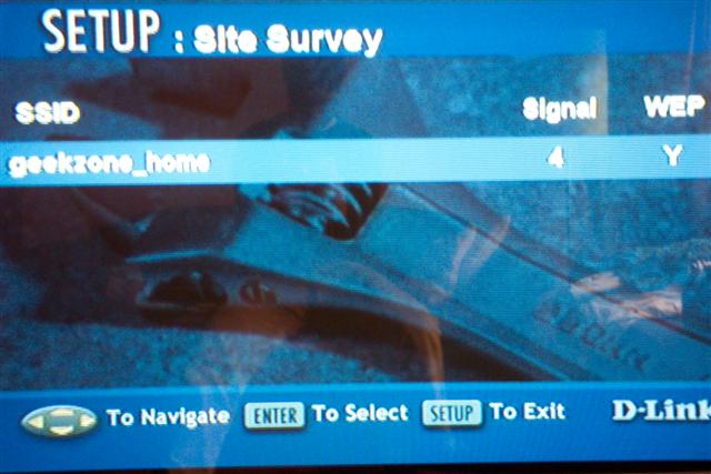 D-Link DSM-320 wi-fi site survey