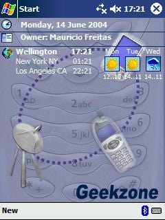 The keyboard control in the status bar