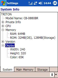 Triton Pocket PC Configuration